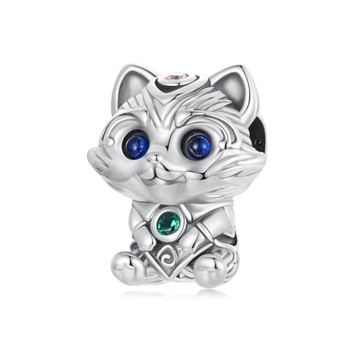 Waschbär-Charm aus 925er-Sterlingsilber, passend für Pandora-Armband-Halskette, SCC2757 von Teleye