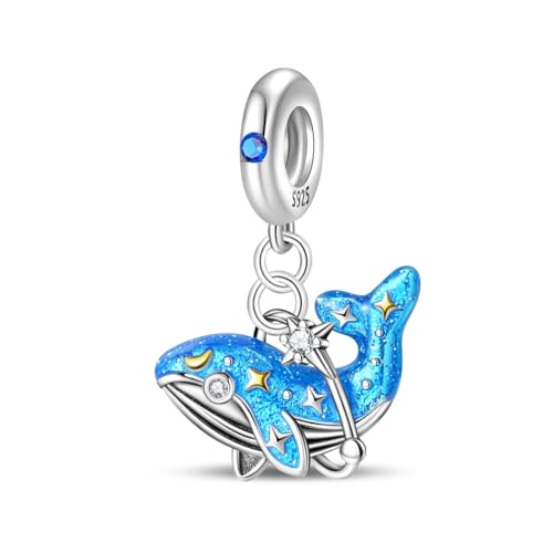 Whale Leaping in Star River Anhänger Charm, Charme für Armband, Kompatibel mit Pandora Armband Halskette Whale Leaping in Star River Anhänger Charm, Charme für Armband, Kompatibel mit Pandora Armband Halskette von Teleye