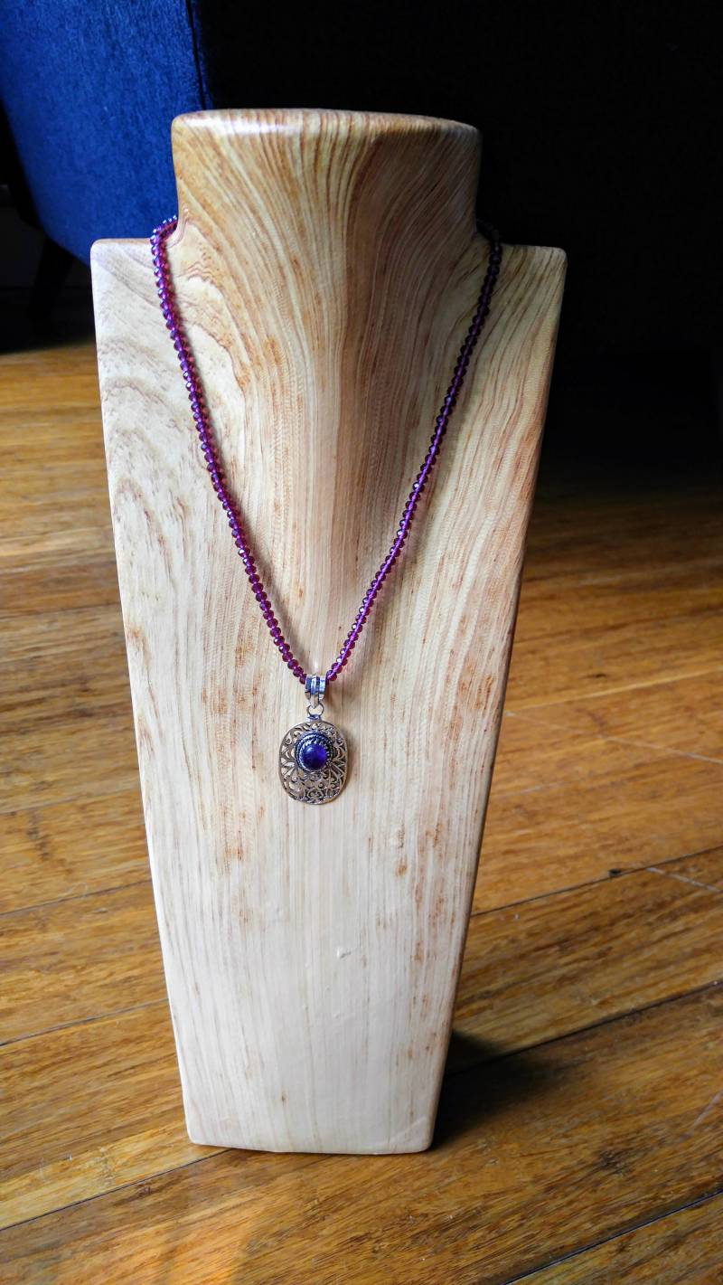 Amethyst Und Sterling Silber Halskette Amethyst Und Sterling Silber Halskette von Telimenka