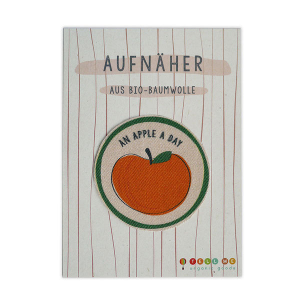Aufnäher An Apple A Day von Tell Me