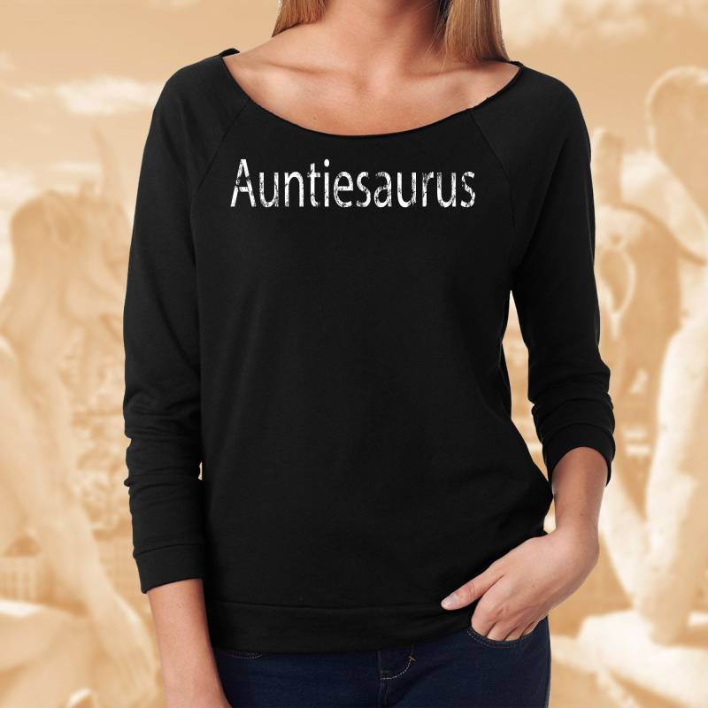 Auntiesaurus T-Shirt. Geschenk Für Tante. Damen 3/4 Raglan Ärmel Schulterfreies Shirt. Kostenloser Versand Mehr Farben von TellaTees