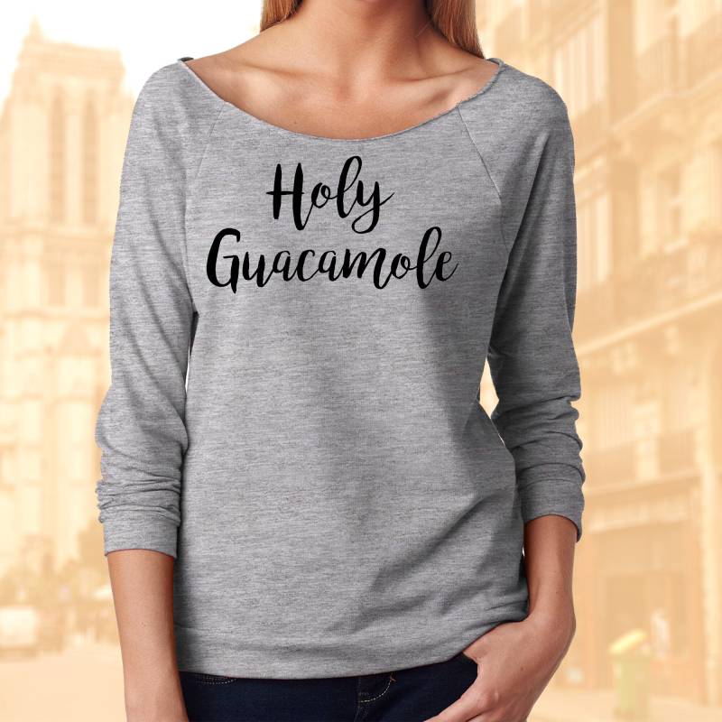 Heiliges Guacamole Shirt. Damen 3/4 Raglan Ärmel Schulterfreies Kaufen Sie 2 Und Bekommen Ein 3 von TellaTees