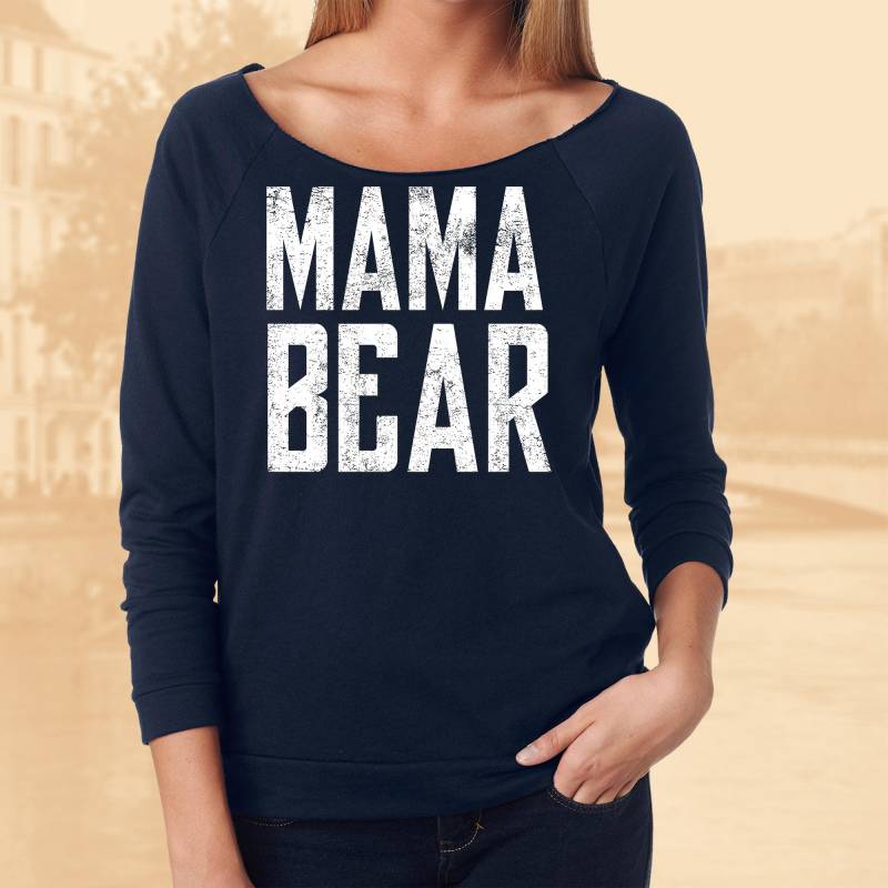 Mama Bär Shirt. Damen 3/4 Raglan Ärmel Schulterfreies Kaufen Sie 2 Und Bekommen Ein 3 von TellaTees