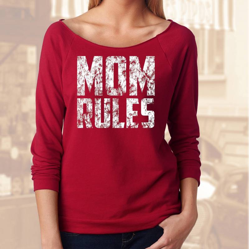 Mama Regeln Shirt. Damen 3/4 Raglan Ärmel Schulterfreies Kaufen Sie 2 Und Bekommen Ein 3 von TellaTees