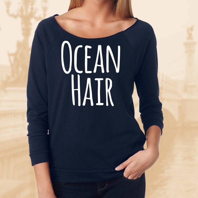 Ozean Haar Shirt. Damen 3/4 Raglan Ärmel Schulterfreies Kaufen Sie 2 Und Bekommen Ein 3 von TellaTees