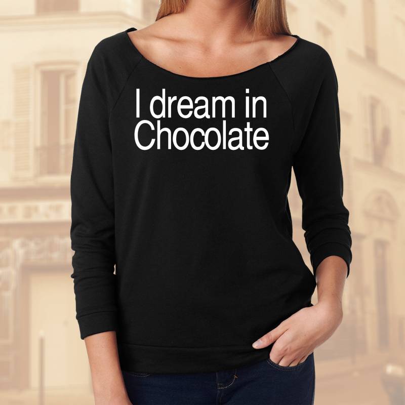 Schokoladen T-Shirt. Damen 3/4 Raglan Ärmel Schulterfreies Shirt. Kaufen Sie 2 Und Bekommen Ein 3 von TellaTees