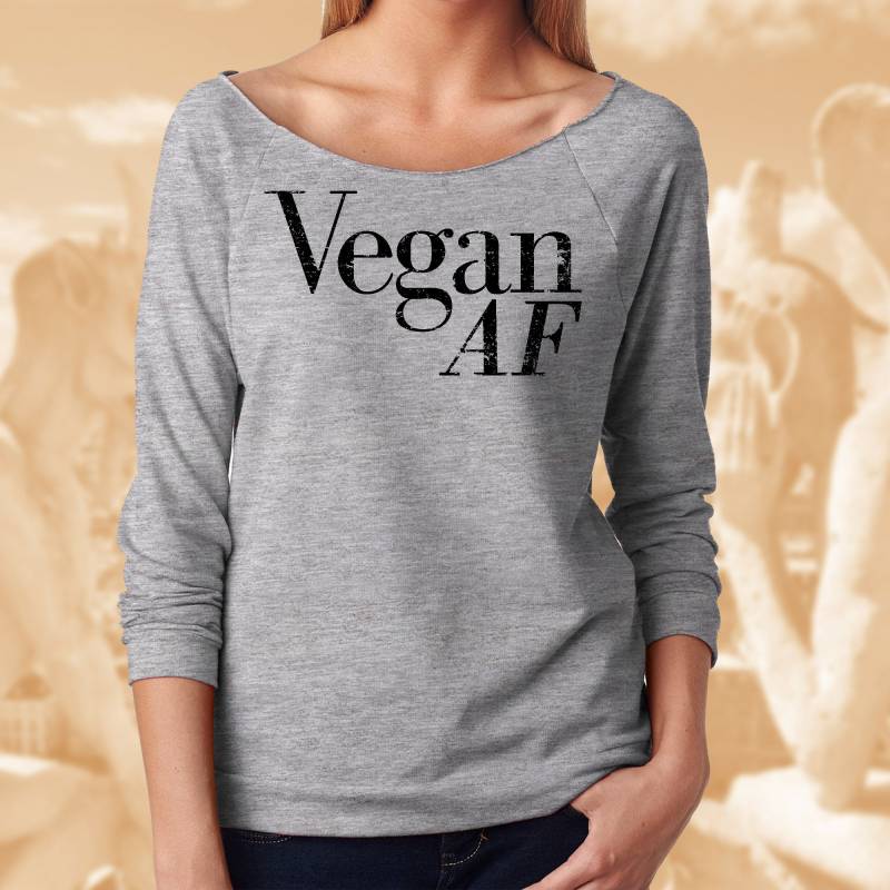 Veganes Af Shirt. Damen 3/4 Raglan Ärmel Schulterfreies Kaufen Sie 2 Und Bekommen Ein 3 von TellaTees