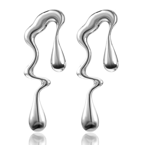 Vintage Tropfenohrringe Hängend Silber Statement Ohrringe Unregelmäßige Halloween Quasten Ohrringe Damen Geometrische Ohrstecker für Damen Mädchen Weihnachten Halloween Kostüm Party von Telooco