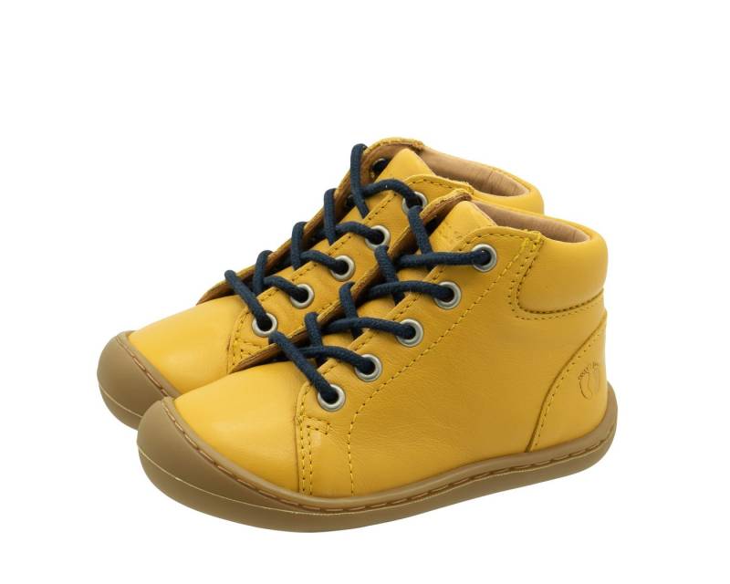 Telyoh Telyoh Barfußschuhe Lauflernschuhe Barefoot Y01113 Leder Gelb Schnürschuh von Telyoh