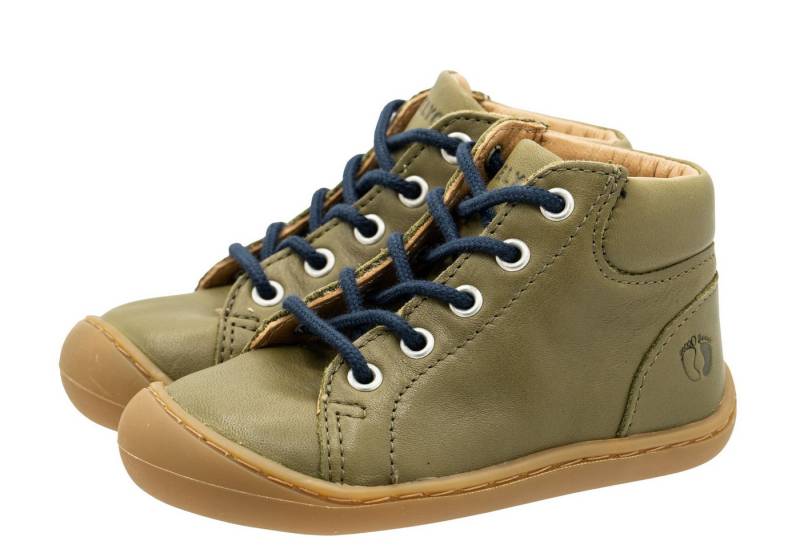 Telyoh Telyoh Barfußschuhe Lauflernschuhe Barefoot Y01113 Leder Kaky Schnürschuh von Telyoh