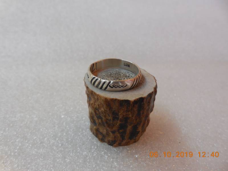 sterling Silber Gestempelter Musterring #165 sterling Silber Gestempelter Musterring #165 von Temeculamark2011