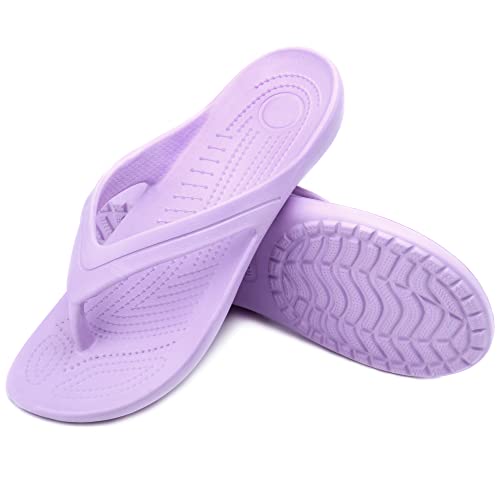 Temi Damen-Flip-Flops, weiche, leichte Sandalen für Damen, rutschfest, lässig, für Dusche, Strand, Pool, Badezimmer, flache Slides, Violett, 37.5 EU Temi Damen-Flip-Flops, weiche, leichte Sandalen für Damen, rutschfest, lässig, für Dusche, Strand, Pool, Badezimmer, flache Slides, Violett, 37.5 EU von Temi