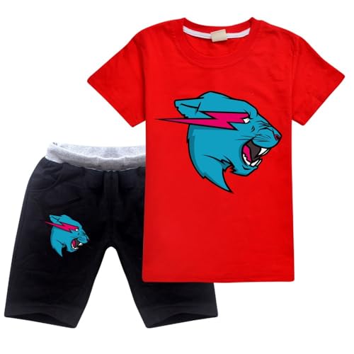 Schlafanzug Jungen Spiel Schlafanzug Kinder Mädchen Cartoon Charakter Logo T-Shirt Shorts Set Nachtwäsche von Temolie