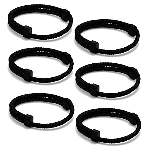 TempBeau Armband aus Segeltau für Herren Damen, 6 Stück Surferarmband Handgemacht Surfer Armband für Männer & Frauen, Einstellbar Geflochtenes Armbänder Bracelet Nautic Seil für Alltag Outdoor von TempBeau