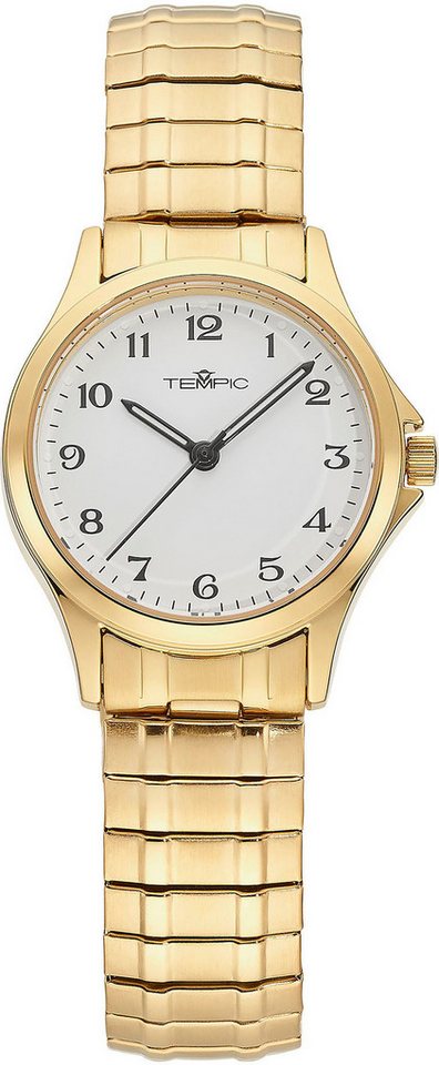 Tempic Quarzuhr, Armbanduhr, Damenuhr, analog, Flexband, Zugband Tempic Quarzuhr, Armbanduhr, Damenuhr, analog, Flexband, Zugband von Tempic