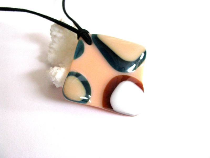 Glas-Halskette Boho Halskette Glasschmuck Schmuck Glas Geschenk Beisachten Geburtstagsgeschenk von TemptedByArtJewelry