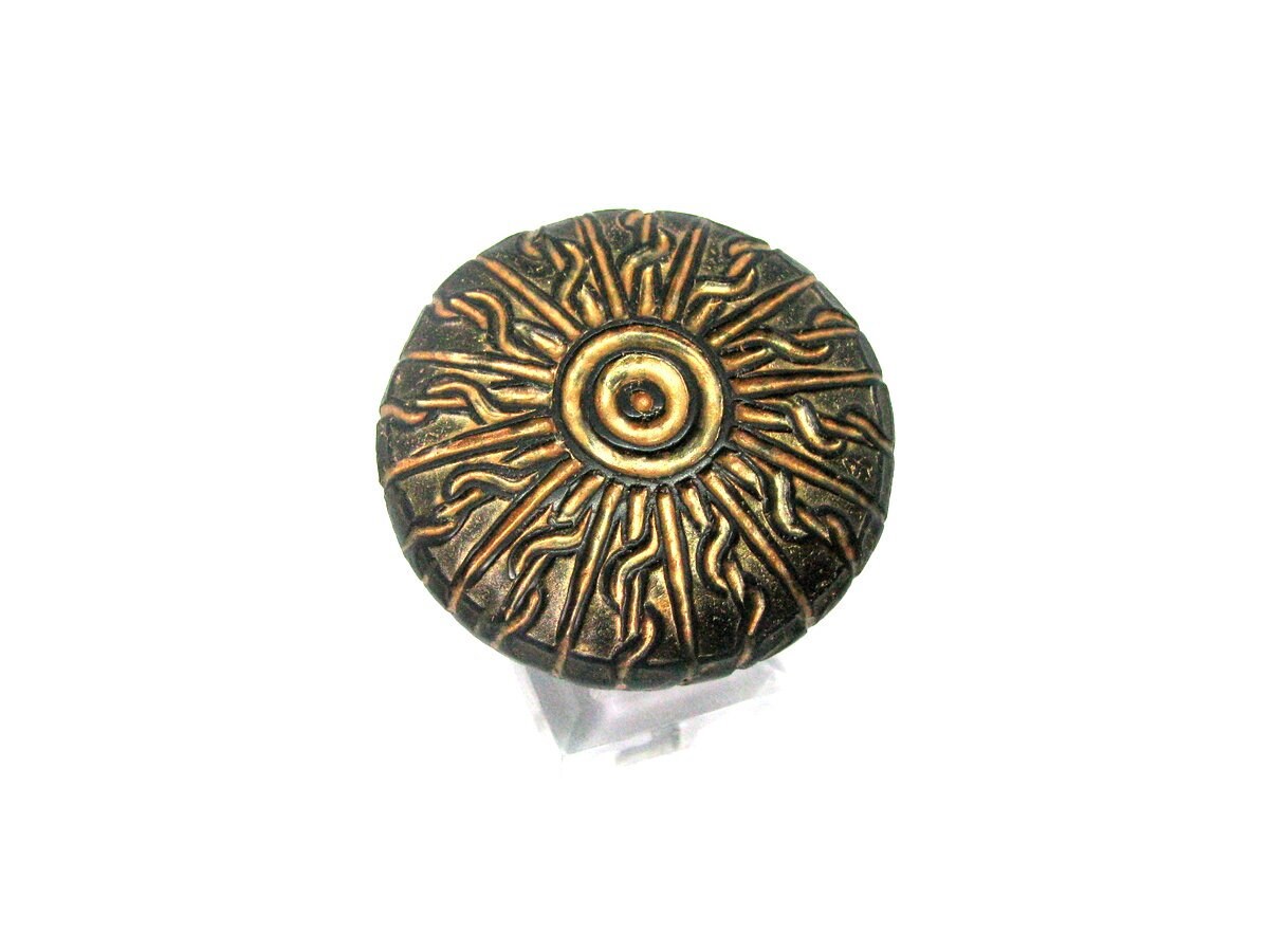 Schwarzer Statement Ring Schwarz Sonne Gothic Gold Geschenk Azteken Wicca Schmuck Spiritueller von TemptedByArtJewelry