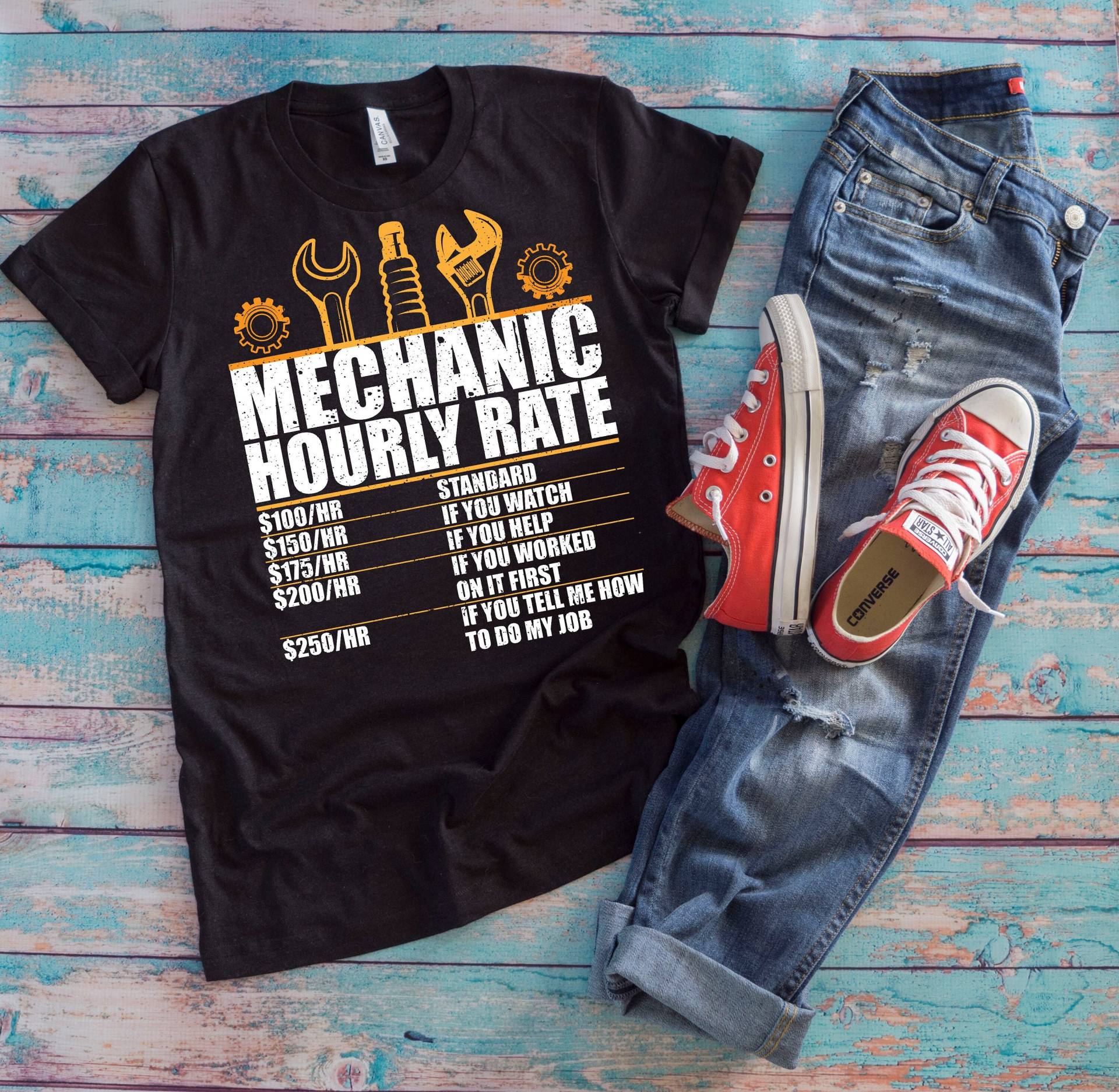 Automechaniker Shirt | Mechaniker Stundensatz Lustige Preisliste Geschenk von TempusVitae