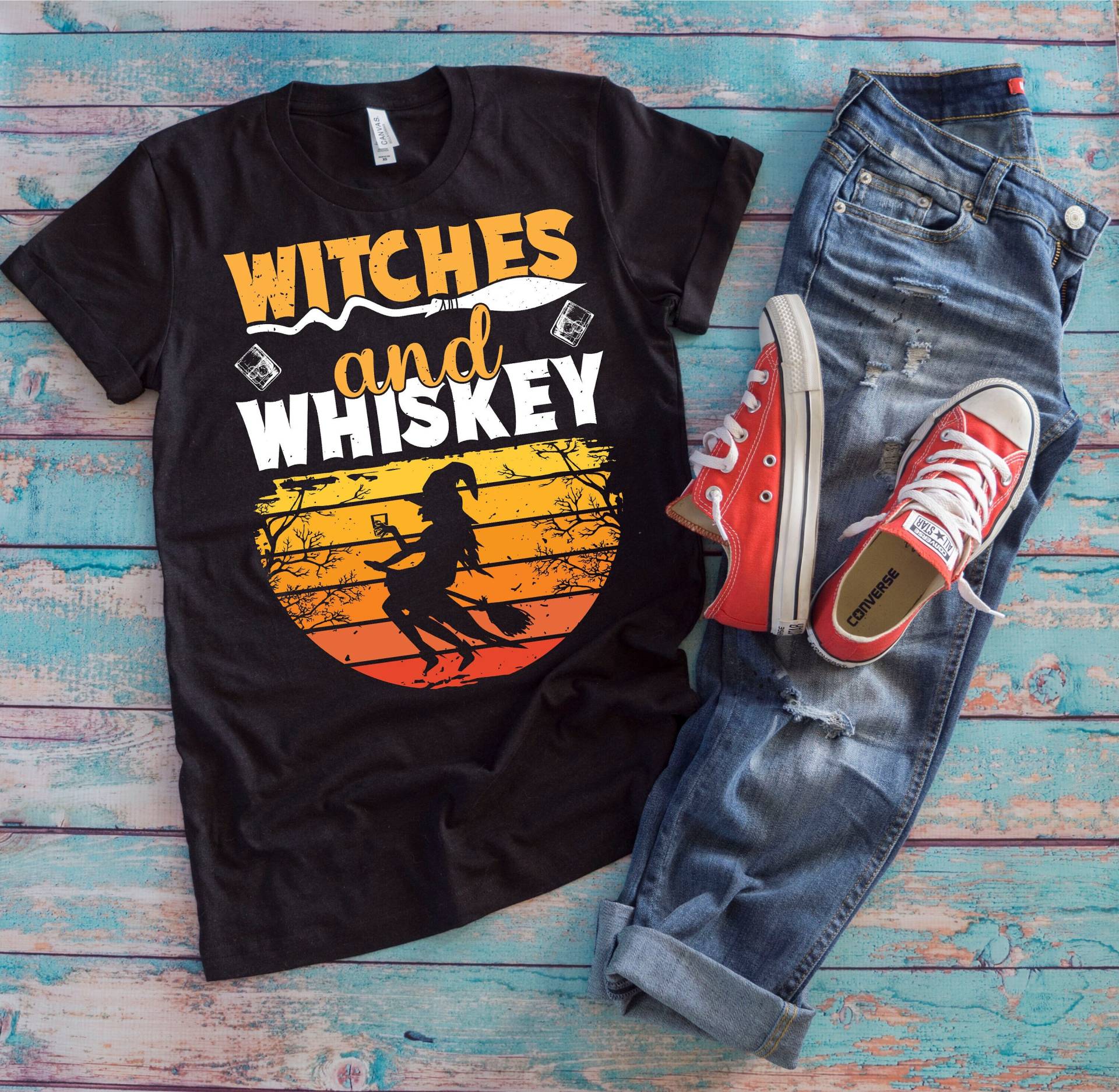 Halloween Hexen Shirt | Und Whisky Lustiges Trinkparty Geschenk von TempusVitae