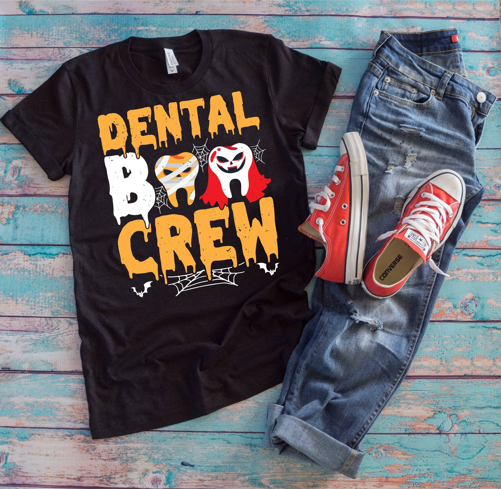 Halloween Zahnarzt Shirt | Dental Boo Crew Gruselige Halloween-Saison-Dektieren Geschenk von TempusVitae