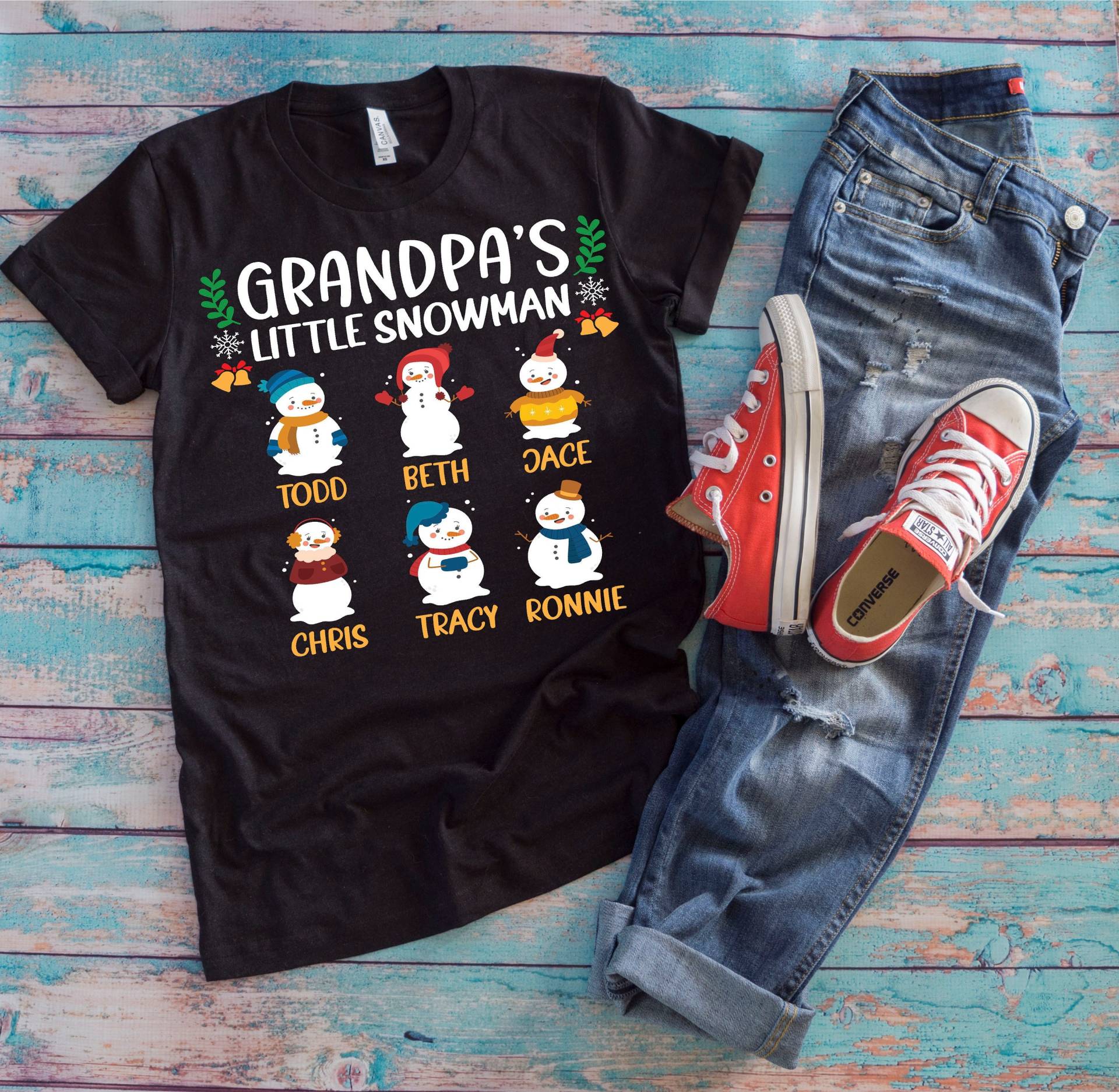 Opa Weihnachtsshirt | Opas Kleiner Schneemann Lustige Weihnachten Grandkids Geschenk von TempusVitae