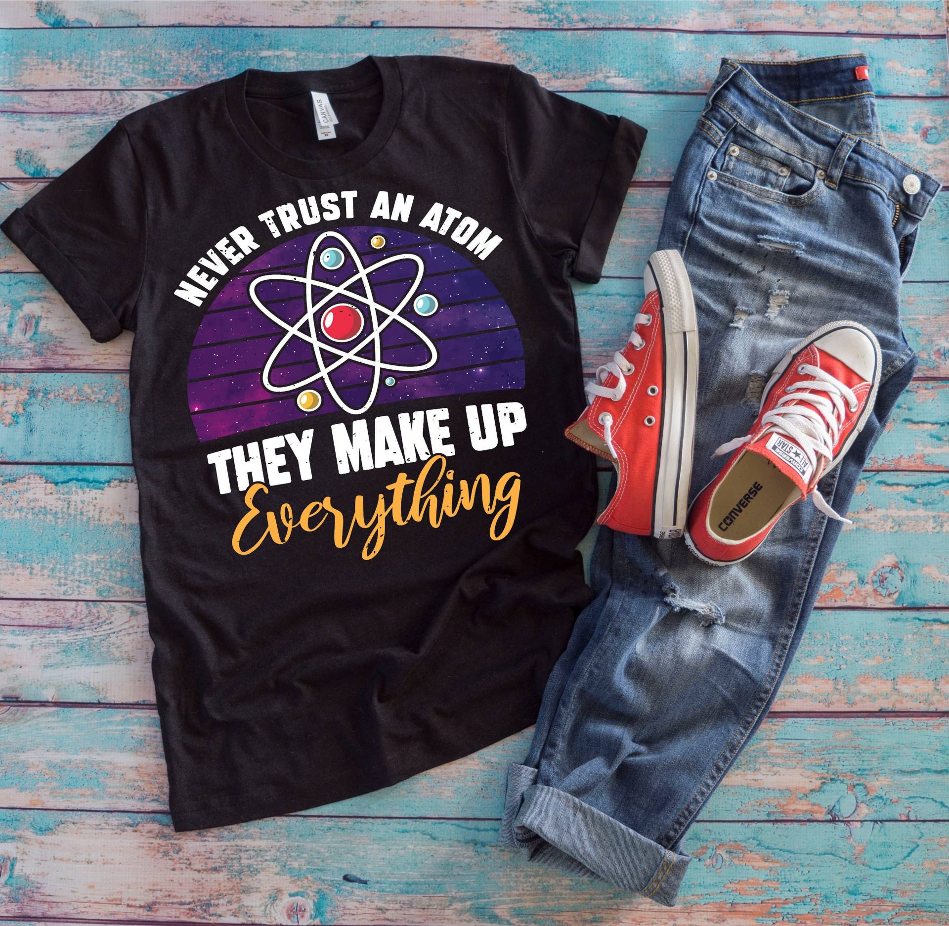Physiker Shirt | Never Trust An Atom Sie Schminken Alles Lustige Wissenschaftler Geschenk von TempusVitae
