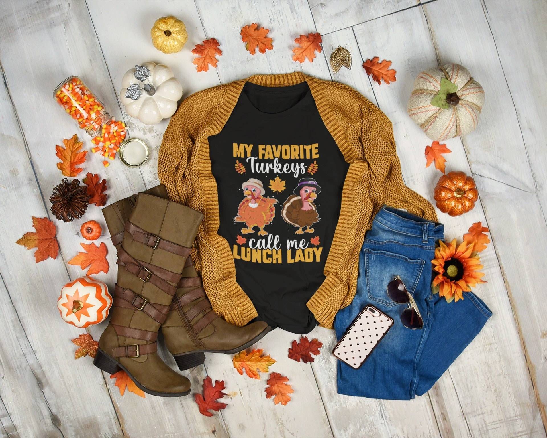 Schulessen Lady Shirt | My Favorite Turkeys Call Me Lunch Kantinendame Geschenk von TempusVitae