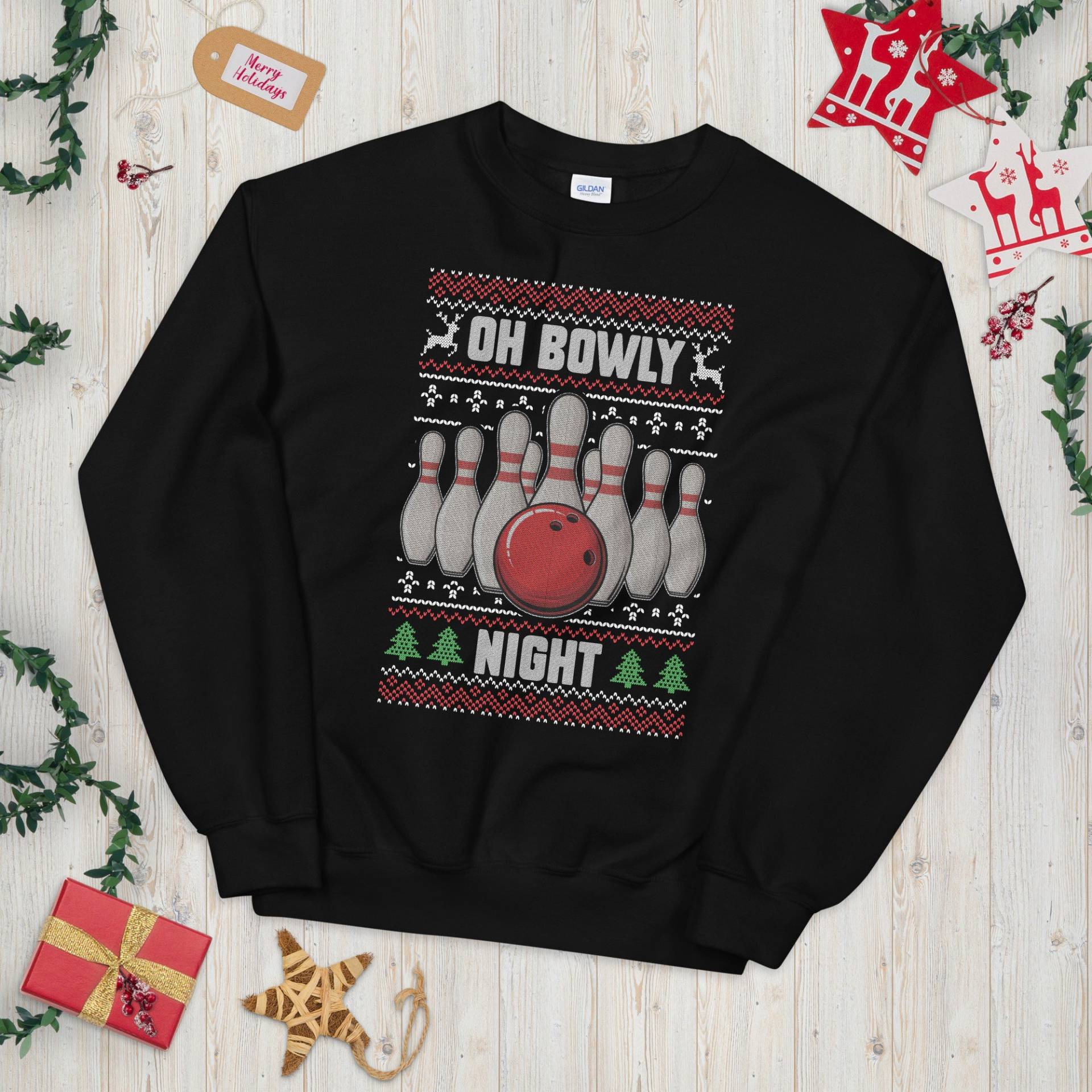 Weihnachten Bowling Pullover | Oh Bowly Nacht Lustiges Hässliches Weihnachtssweatshirt Geschenk von TempusVitae