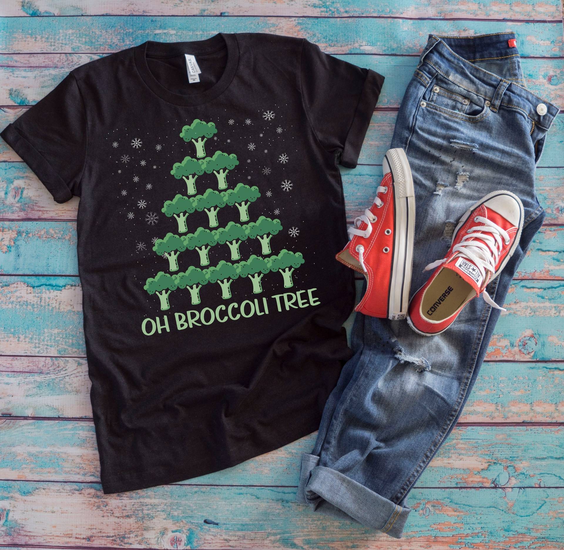 Weihnachten Brokkoli Vegan Shirt | Oh Baum Lustiges Weihnachtsgeschenk Für Vegetarier von TempusVitae