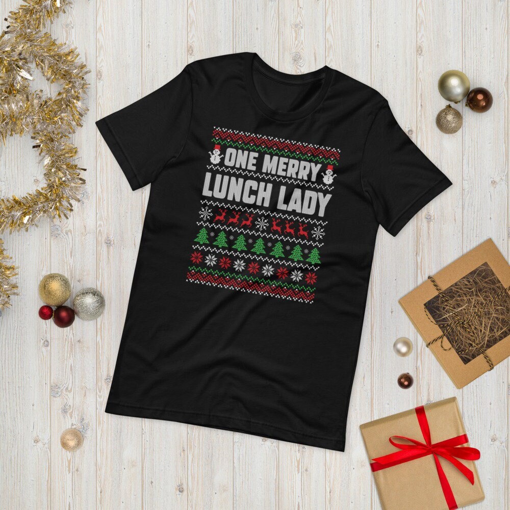 Weihnachten Cafe Dame Shirt | One Merry Lunch Lady Ugly Xmas Sweater Schulstab Geschenk von TempusVitae