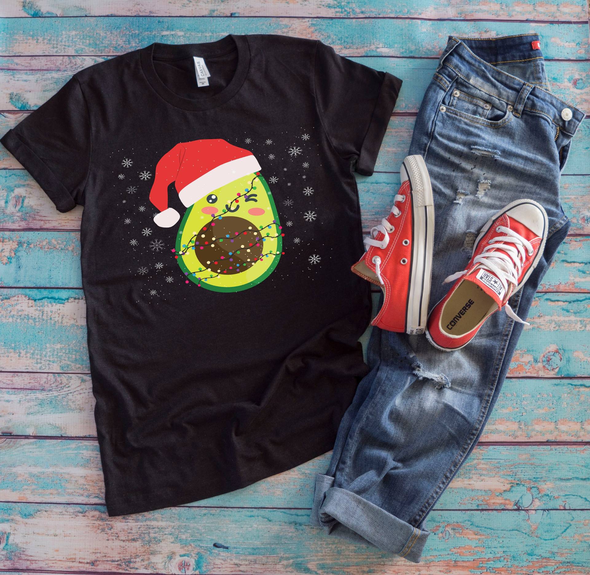 Weihnachts Avocado Shirt | Weihnachtsmann Mütze Veganismus Vegetarisch Diät Geschenk von TempusVitae