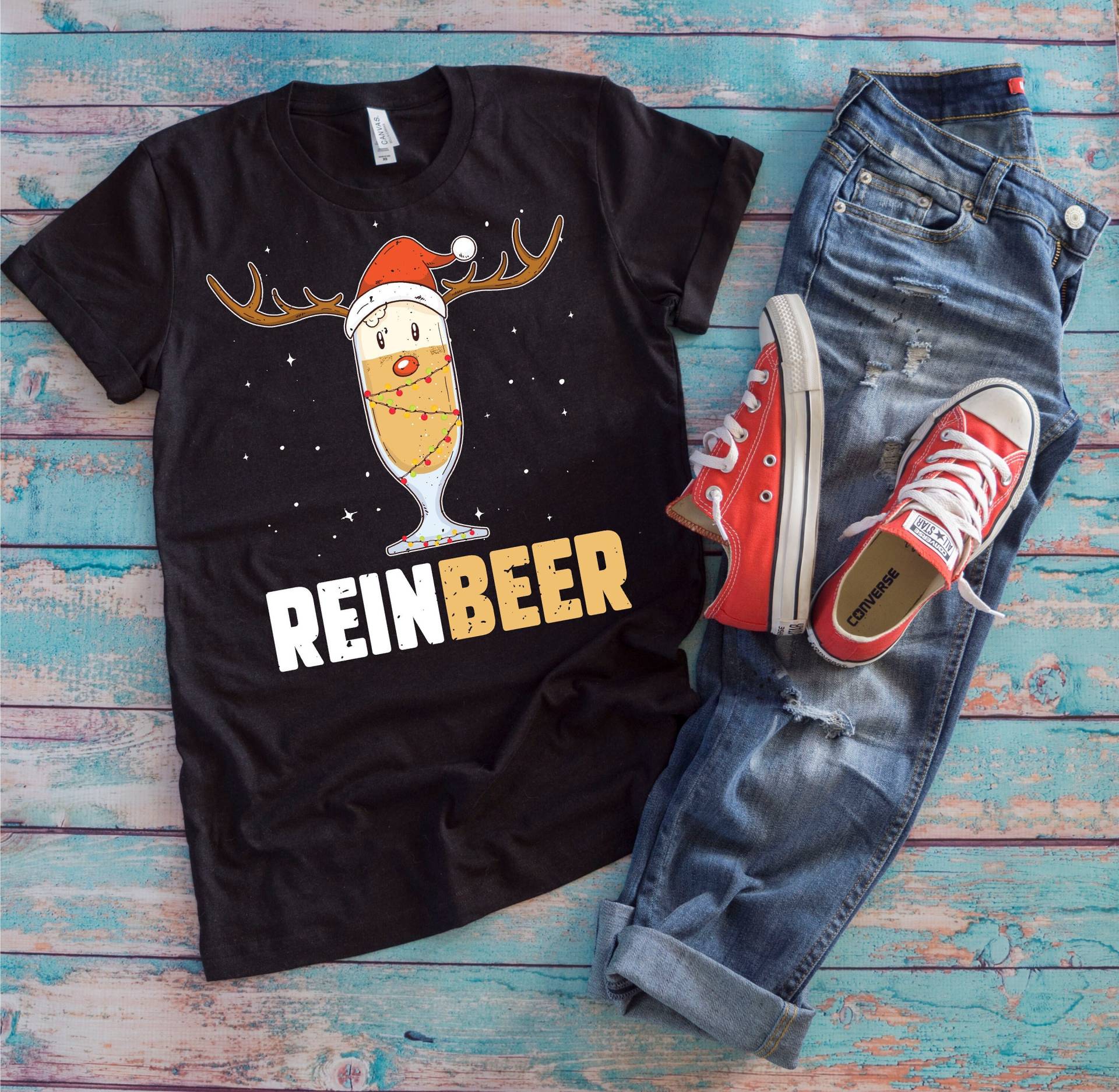 Weihnachts-Biershirt | Reinbeer Lustiges Weihnachtsgeschenk Für Liebhaber Trinkparty von TempusVitae