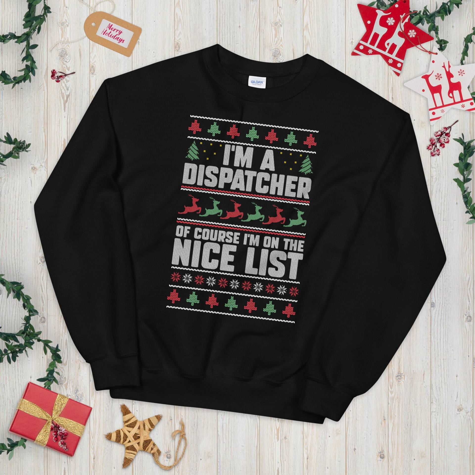 Weihnachts-Dispatcher Pullover | Ich Bin Ein Dispatcher Natürlich Ich Auf Der Schönen Liste Xmas 911 Operator Ugly Sweatshirt Geschenk von TempusVitae