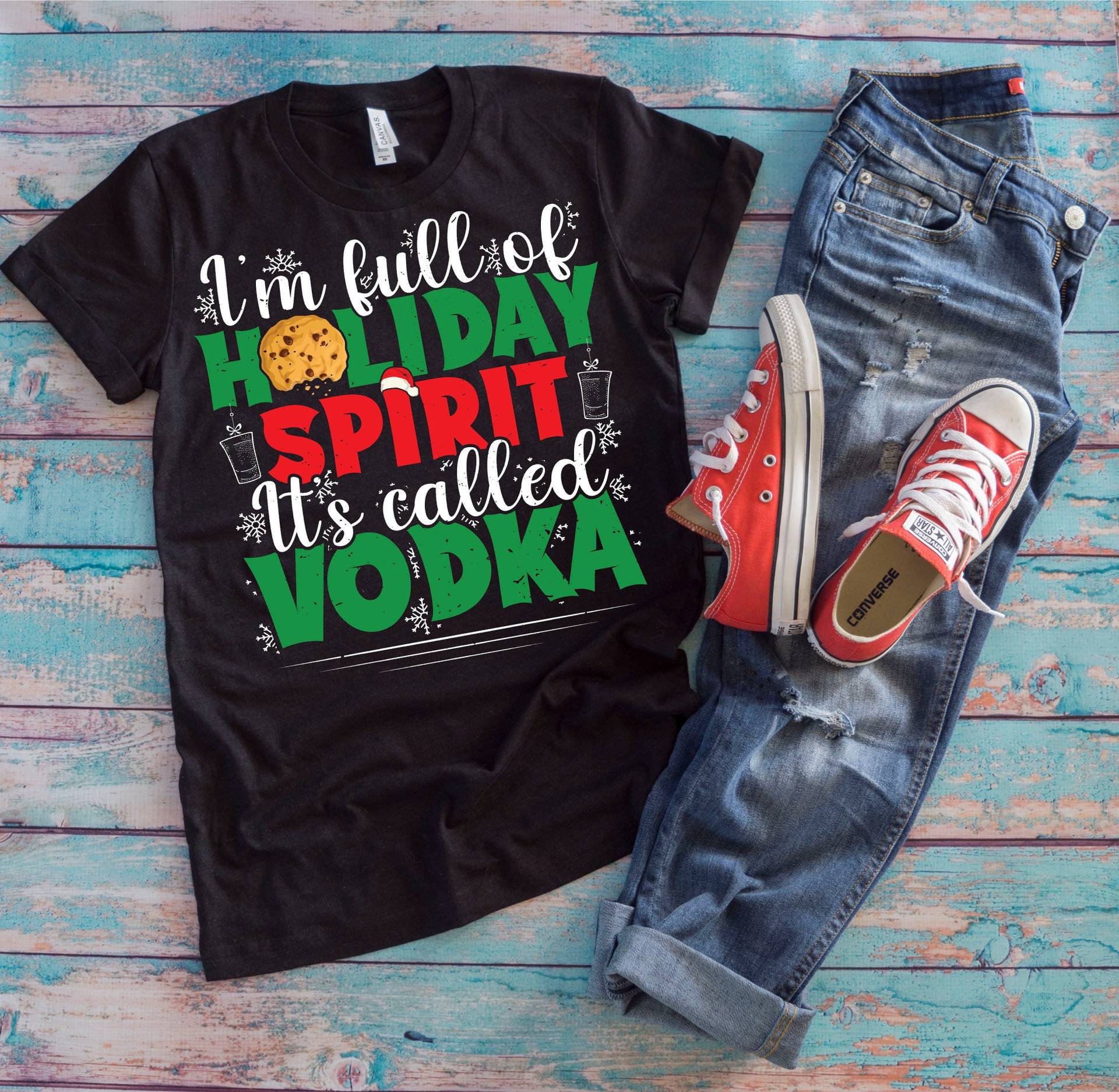 Weihnachts Trinkshirt | I'm Full Of Christmas Spirit Es Heißt Wodka Lustiges Festliches Weihnachtsgeschenk von TempusVitae