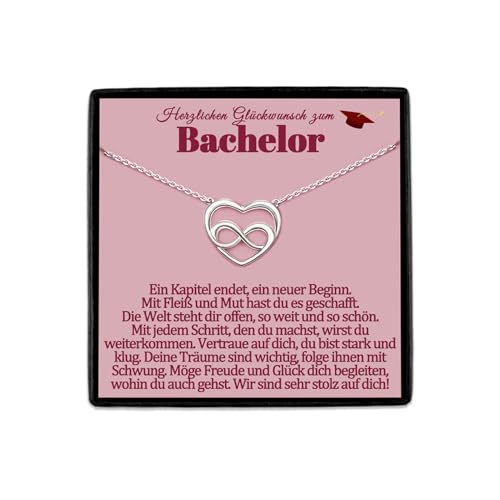 Bachelor Abschluss Geschenke Bachelorabschluss Halskette Abschlussgeschenk Schulabschluss Studien Kette Studienabschluss Geschenk zum Sponsion Bestanden Schmuck Sponsionsgeschenk Frau Tochter Enkelin von Temulnee