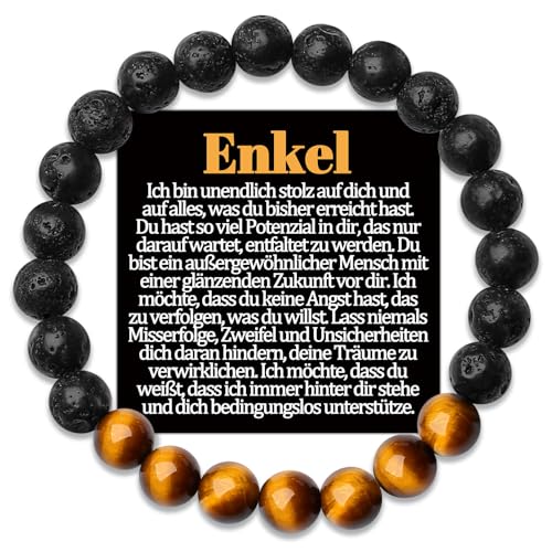 Enkel Armband Geschenke für Enkel Armbänder von Opa Oma an Meinen Enkel Geschenk zum Geburtstag Vatertag Vatertagsgeschenke Geburtstagsgeschenk Männer Schmuck Besondere Herren Geschenkidee Sinvolles von Temulnee