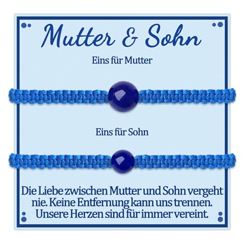Mutter Sohn Armband Mama und Sohn Geschenke für Meine Mutti von Sohn Armbänder Geschenk zum Geburtstag Muttertag Weihnachten Geburtstagsgeschenk Geschenkideen Schumuck Frauen Damen Schmuckset für 2 von Temulnee