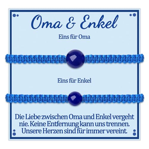Oma Enkel Armband Oma und Enkel Geschenke für Oma von Enkel Armbänder Omi Großmutter Geschenk zum Geburtstag Idee Muttertag Geschenkideen Besondere Passende Schumuck Frauen Sinnvolle Schmuckset für 2 von Temulnee