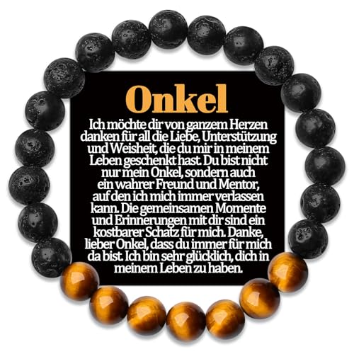 Onkel Armband Geschenke für Onkel von Nichte Neffe an Meinen Onkel Armbänder Geschenk zum Geburtstag Geburtstagsgeschenk Weihnachten Vatertag Vatertagsgeschenke Männer Schmuck Geschenkidee Sinvolles von Temulnee
