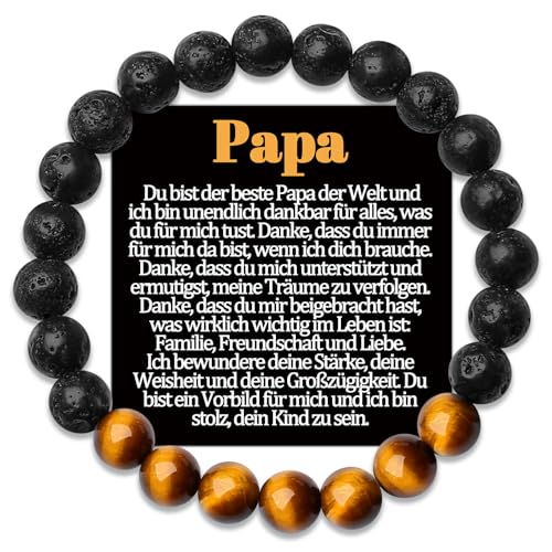 Papa Armband Vater Geschenke von Sohn Tochter für Papa Armbänder an Meinen Vater Geschenk zum Geburtstag Vatertag Vatertagsgeschenke Geburtstagsgeschenk Männer Schmuck Herren Geschenkidee Sinvolles von Temulnee