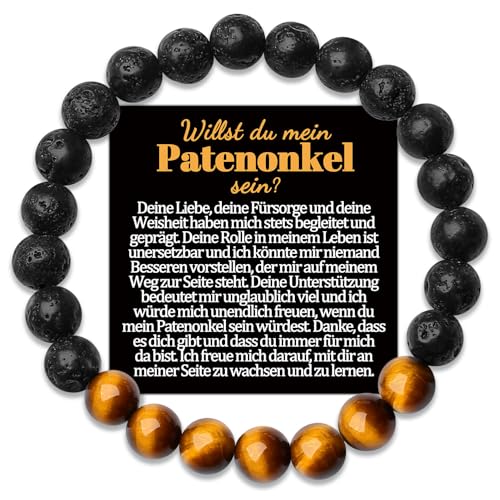 Patenonkel Fragen Armband Geschenke Willst du Mein Patenonkel Sein Möchtest Werden von Patentochter Patensohn Armbänder Geschenk zum Geburtstag Geburtstagsgeschenk Männer Schmuck Geschenkidee Sinvolle von Temulnee
