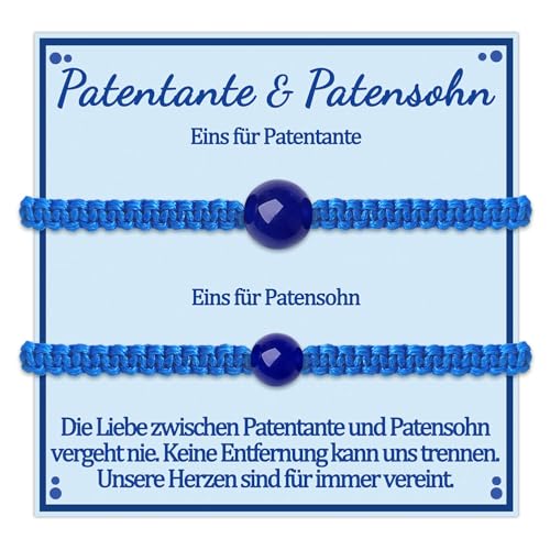Patentante Patensohn Armband Patentante und Patensöhne Geschenke für Meine Patentante von Patensohn Armbänder Geschenk zum Geburtstag Muttertag Geschenkideen Sinnvolle Passende Schumuck Frauen für 2 von Temulnee