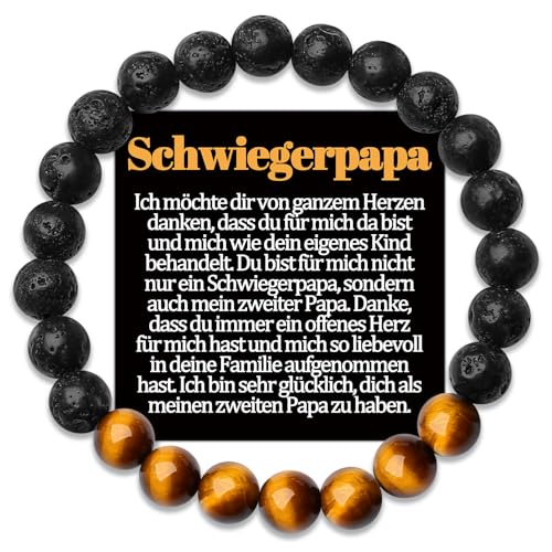 Schwiegervater Armband Schwiegerpapa Geschenke von Schwiegersohn Schwiegertochter Geschenk zum Geburtstag Vatertag Vatertagsgeschenke Geburtstagsgeschenk Männer Schmuck Herren Geschenkidee Sinvolles von Temulnee