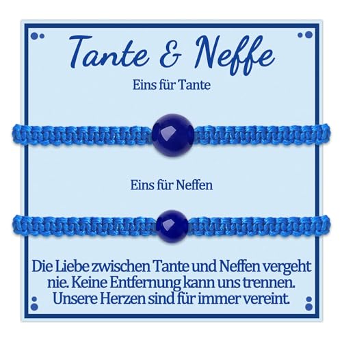 Tante Neffe Armband Geschenke Tante und Neffen Armbänder für Tante von Neffe Geschenk zum Geburtstag Geburtstagsgeschenk Muttertag Weihnachten Geschenkideen Passende Schumuck Frauen Schmuckset für 2 Tante Neffe Armband Geschenke Tante und Neffen Armbänder für Tante von Neffe Geschenk zum Geburtstag Geburtstagsgeschenk Muttertag Weihnachten Geschenkideen Passende Schumuck Frauen Schmuckset für 2 von Temulnee