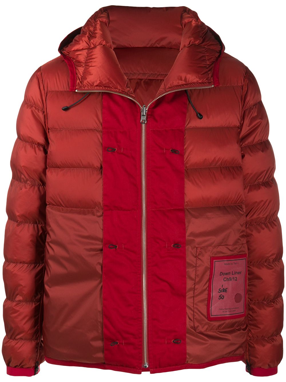 Ten C Daunenjacke mit Kapuze - Rot von Ten C