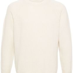 Ten C Herren Weißer Wollpullover Mit Rollkragen von Ten C