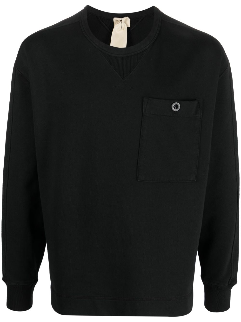 Ten C Sweatshirt mit Logo-Patch - Schwarz von Ten C