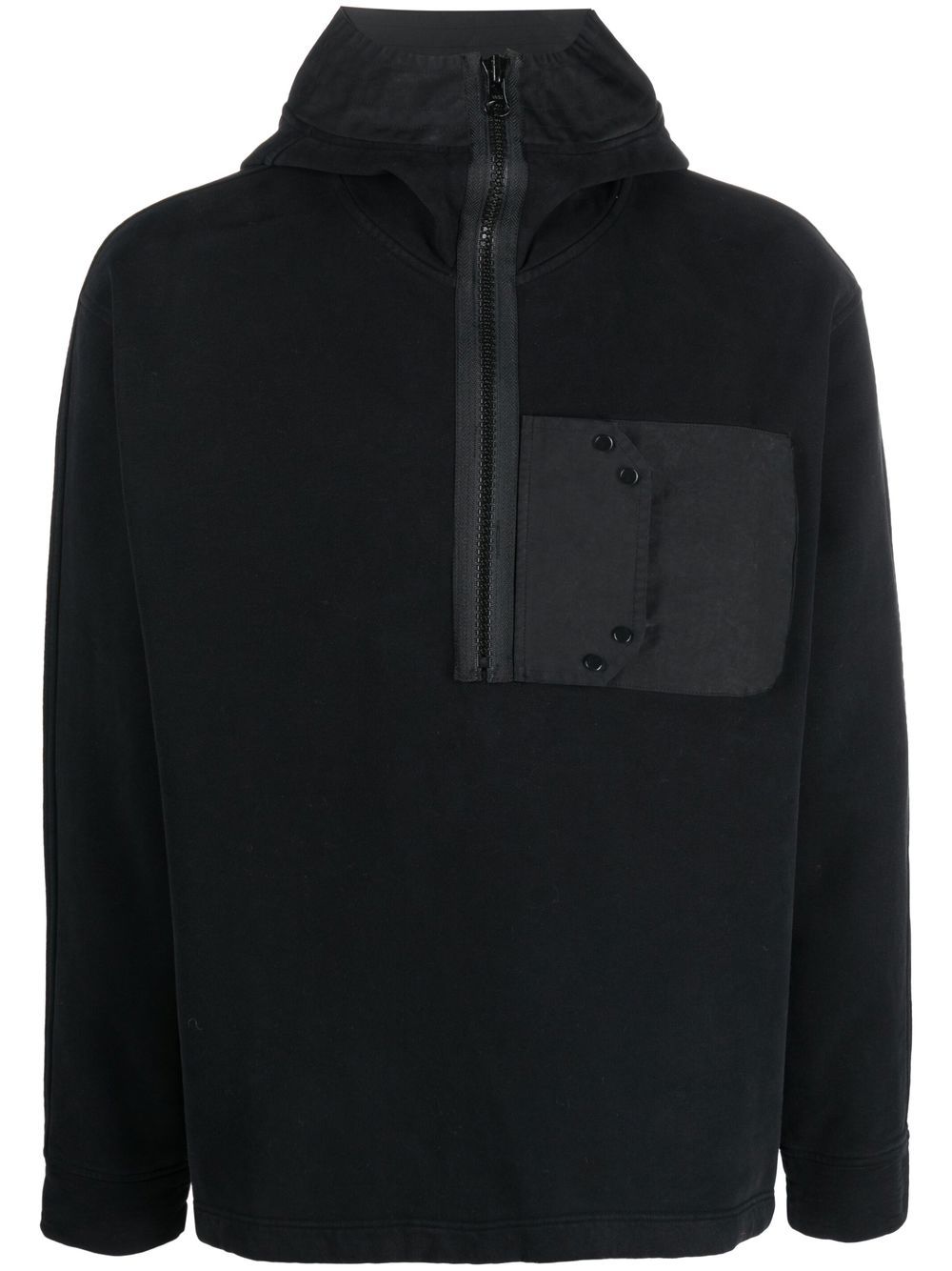 Ten C Langärmeliger Hoodie - Schwarz von Ten C