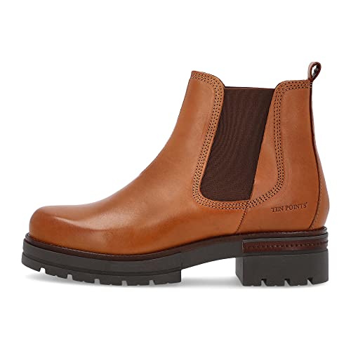 Ten Points Damen Alice Stiefelette, Cognac, 36 EU von TEN POINTS