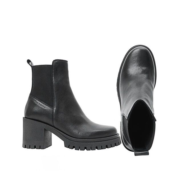 Ten Points Leder-Absatzboots, Ylva mit Gummi von Ten Points